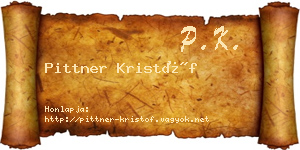 Pittner Kristóf névjegykártya