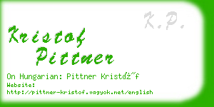 kristof pittner business card